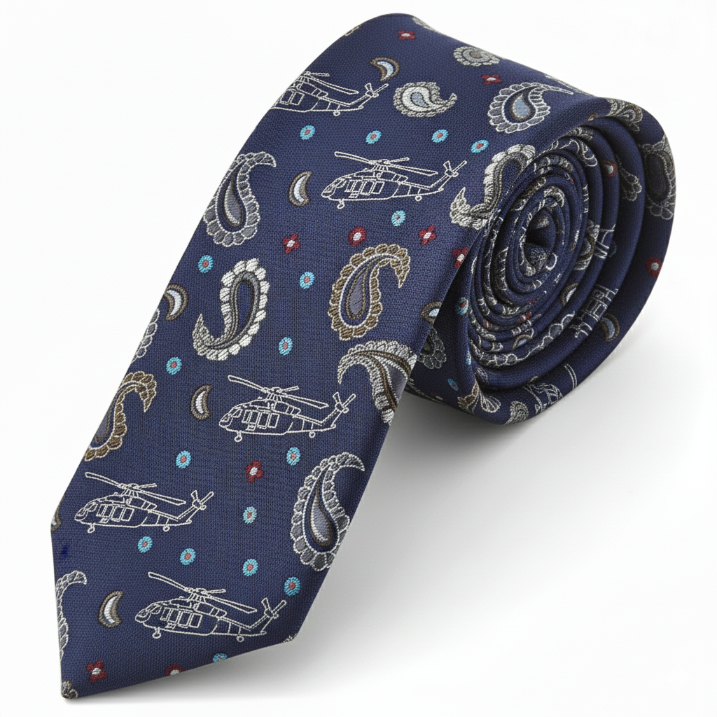 Corbata de Cachemira de Helicopteros Blackhawk